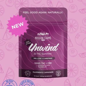 Unwind Delta-9 THC Gummies with Nano THC